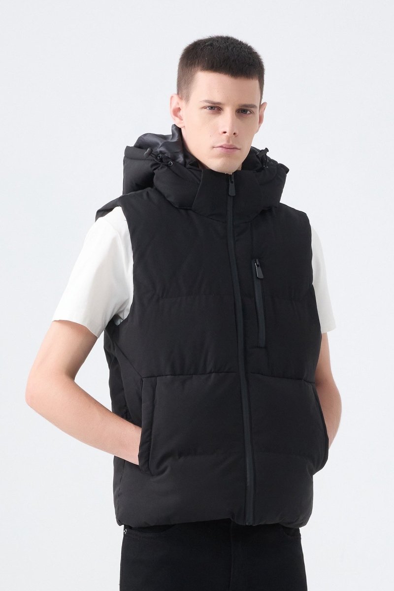 Doudoune gilet bouffante avec capuche pour homme Kymaxx