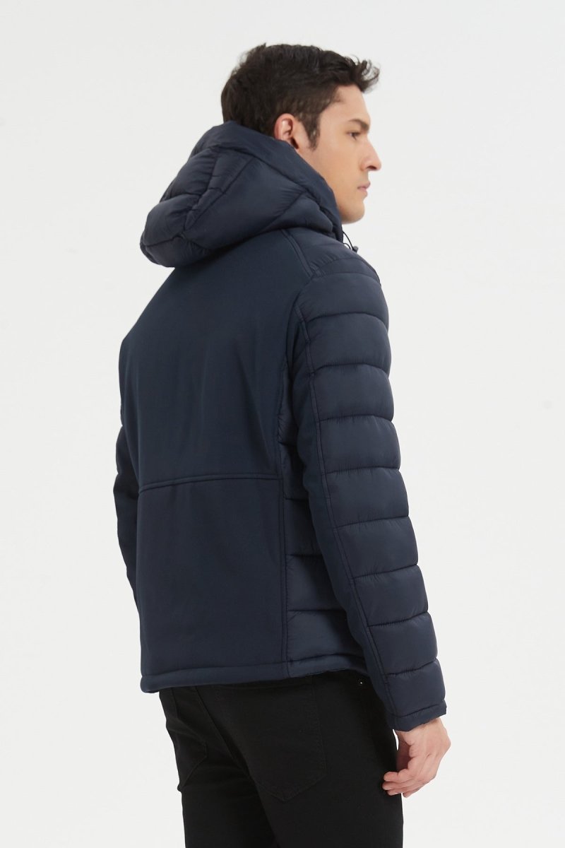 Blouson bi - matière à capuche RAUL