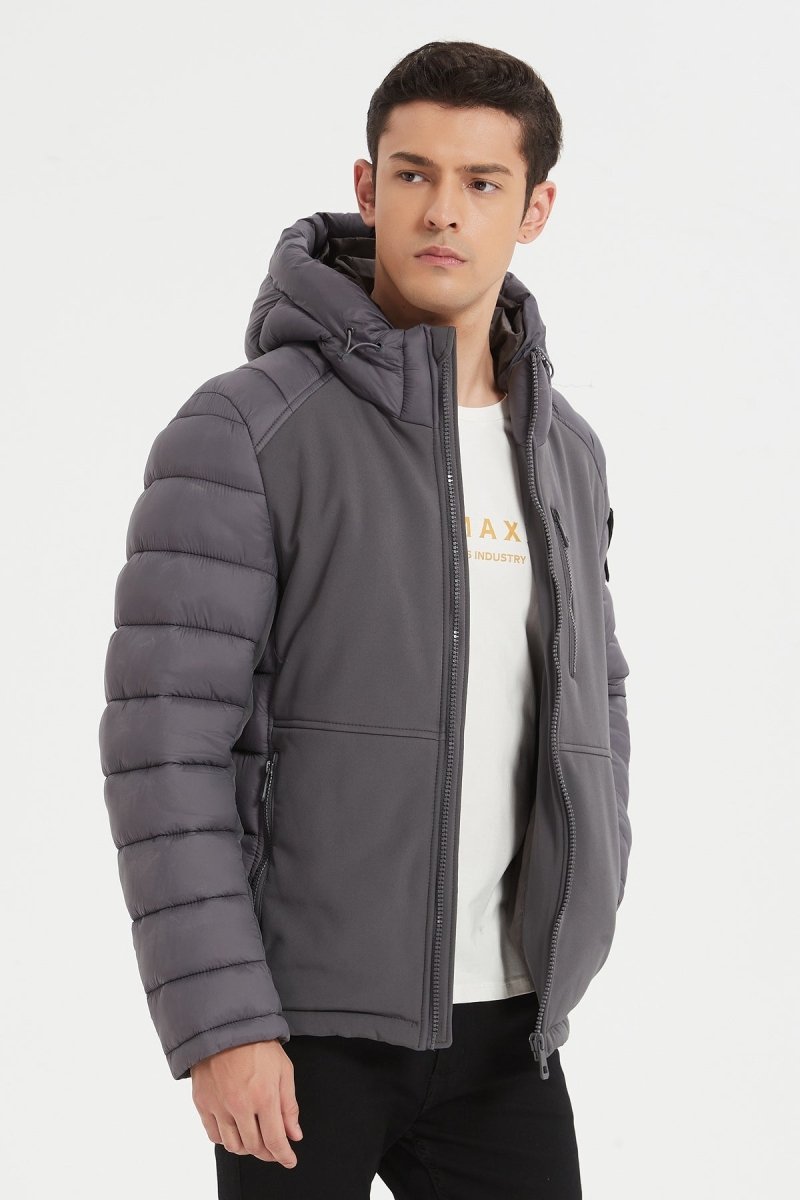 Blouson bi - matière à capuche RAUL