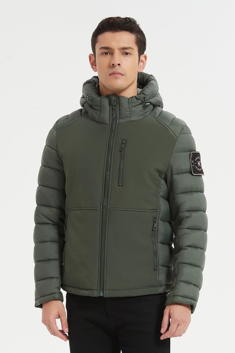 Blouson bi - matière à capuche RAUL