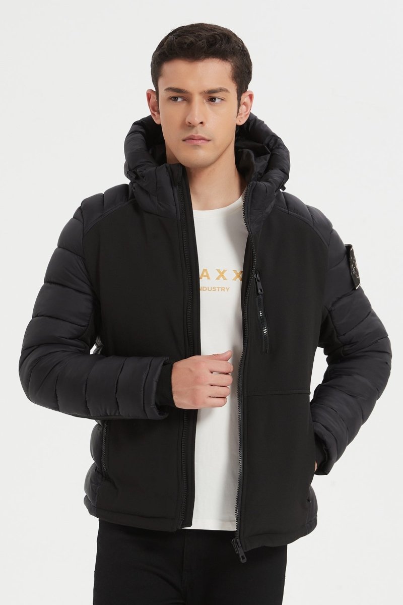 Blouson bi - matière à capuche RAUL