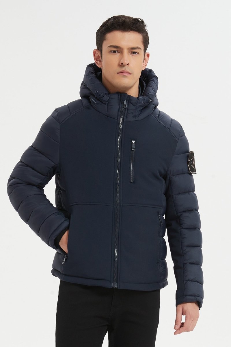 Blouson bi - matière à capuche RAUL