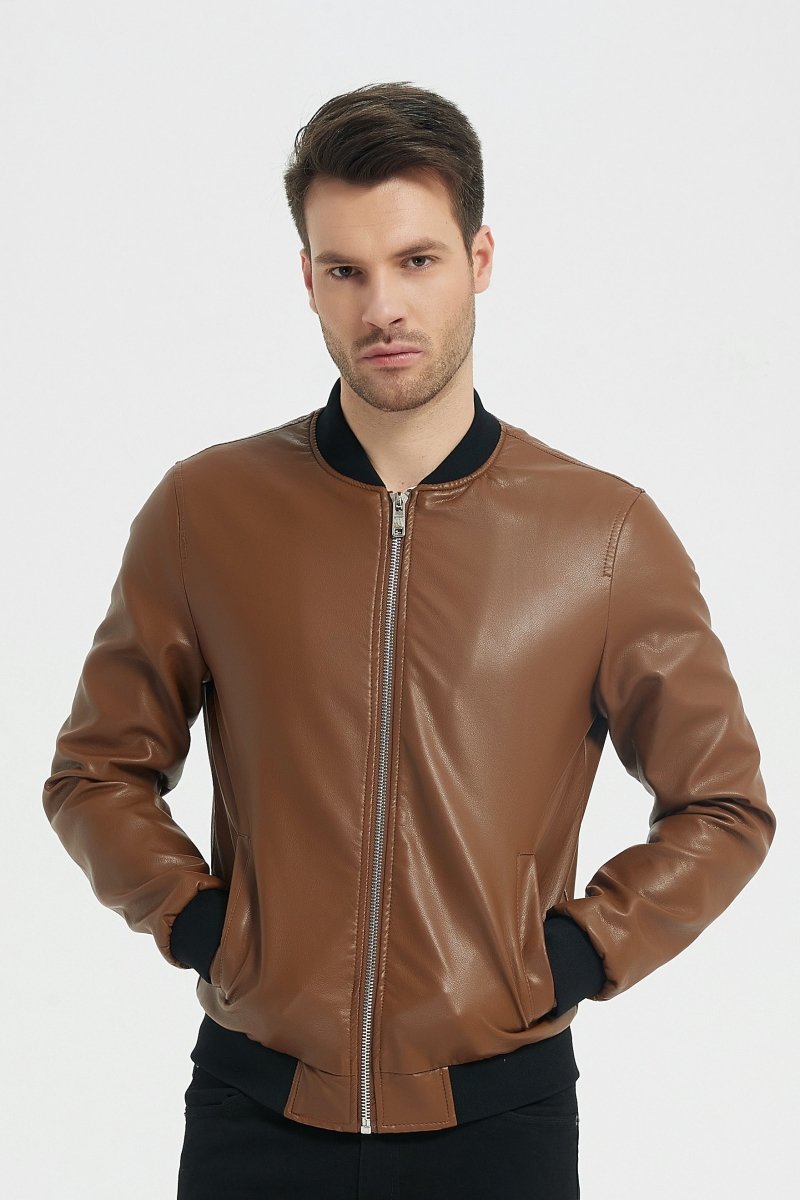 Bomber en simi cuir ERICK