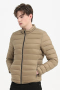 Doudoune col montant beige ACHIL