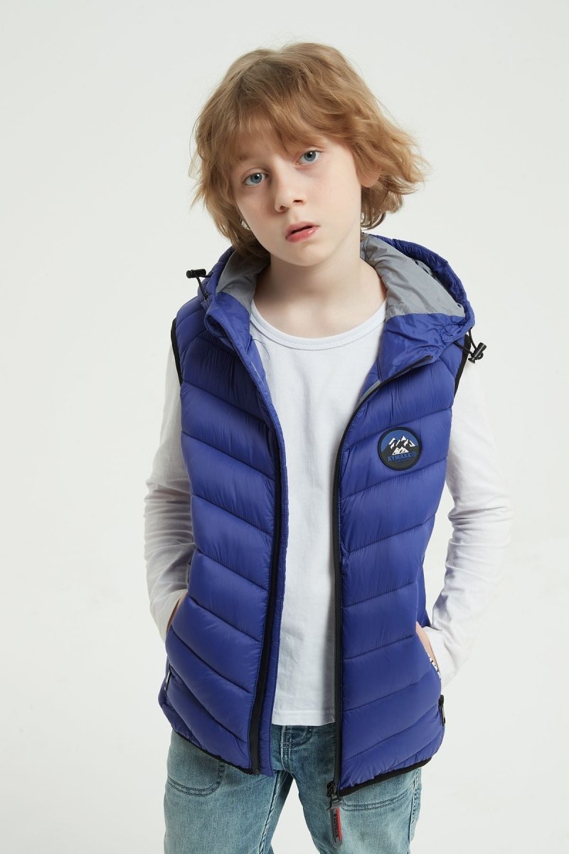 Doudoune enfant sans manches bleu royal JUN JR