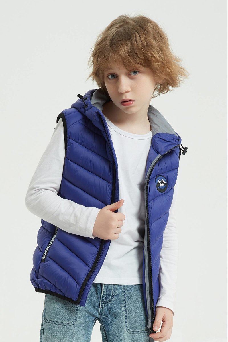 Doudoune enfant sans manches bleu royal JUN JR