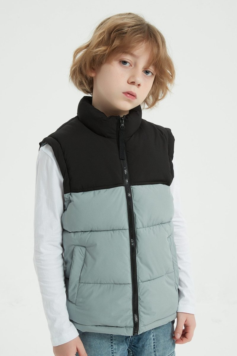 Doudoune enfant sans manches gris clair PING JR