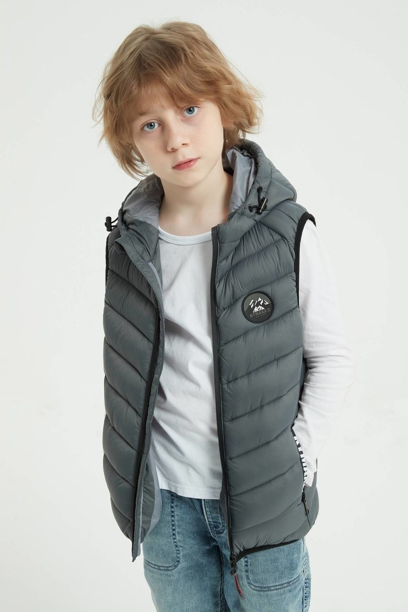 Doudoune enfant sans manches gris JUN JR