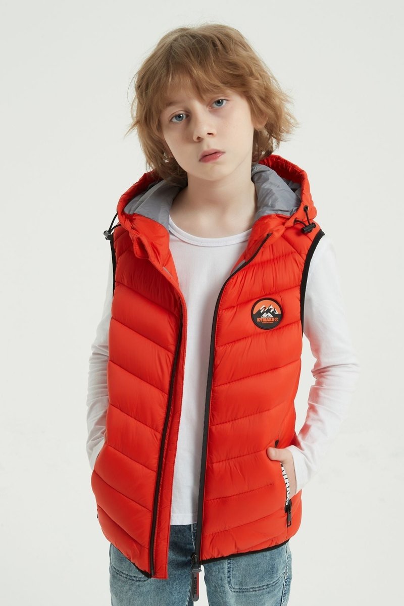 Doudoune enfant sans manches orange JUN JR