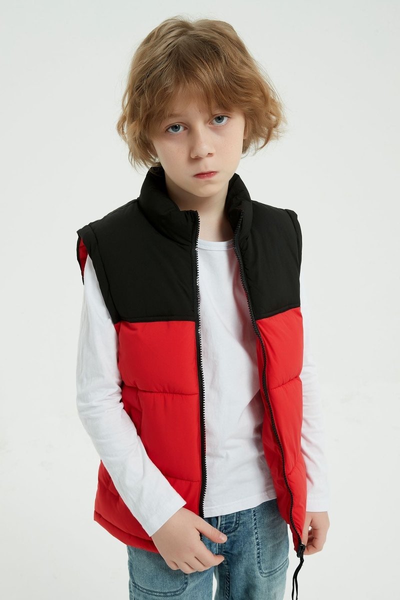 Doudoune enfant sans manches rouge PING JR