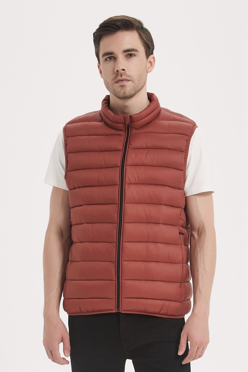 Doudoune gilet rouille KAYSER