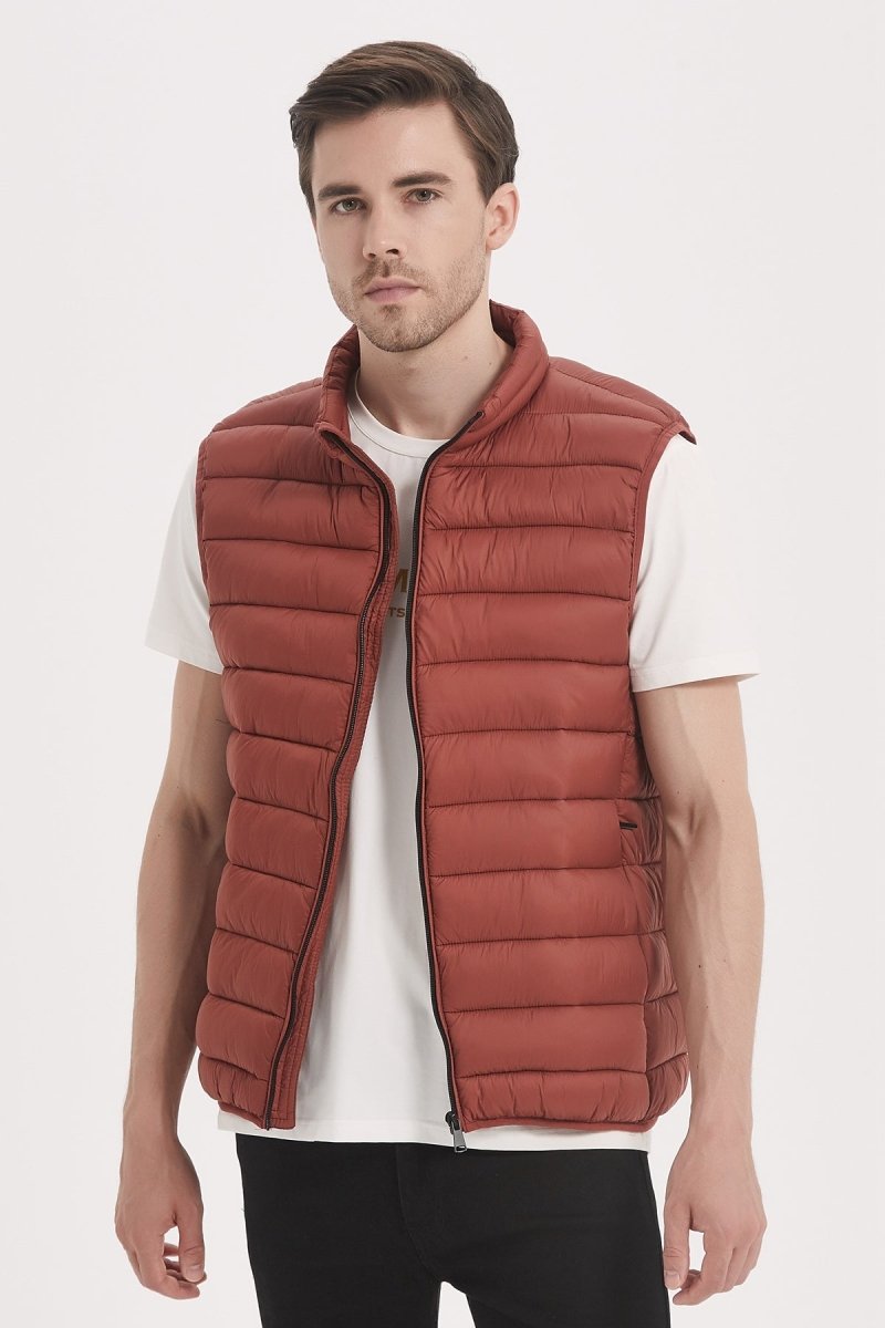 Doudoune gilet rouille KAYSER