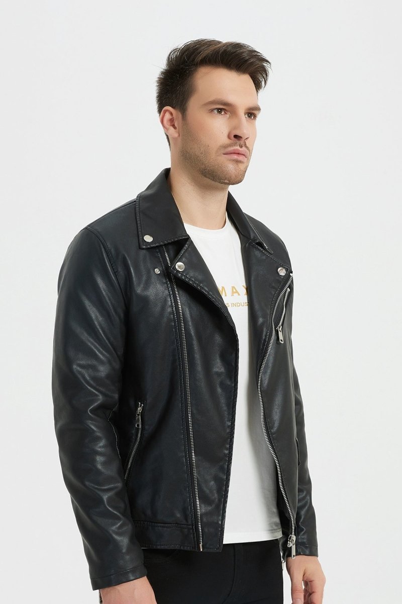 Veste en simili cuir pour homme Kymaxx