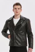 Veste en simili cuir noire ANDERS