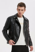 Veste en simili cuir noire ANDERS